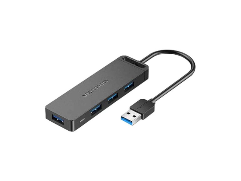 VENTION 4-Port USB 3.0 Hub with Power Supply 1M Black (CHLBF) (VENCHLBF)