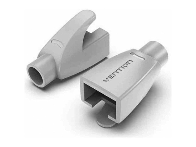 VENTION RJ45 Strain Relief Boots Milky Gray PVC Type 50-Pack (IODM0-50) (VENIODM0-50)
