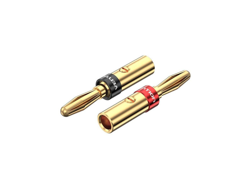 VENTION 1 Pair Speaker Banana Plugs Gold Plated (BFDJ0-2) (VENBFDJ0-2)