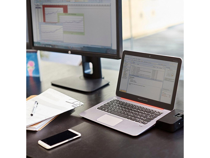 HP Dock Docking Station με Ethernet και συνδεση 2 Οθονών Μαύρο (D9Y32AA) (HPHPD9Y32AA)