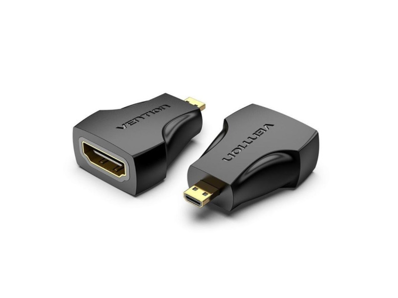 VENTION Micro HDMI Male to HDMI Female Adapter Black (AITB0) (VENAITB0)