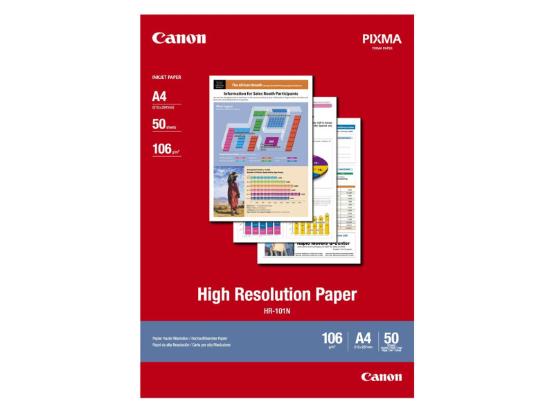 Canon High Resolution Paper A4 106g/m² 50 Φύλλα (1033A002) (CAN-HR101A450)