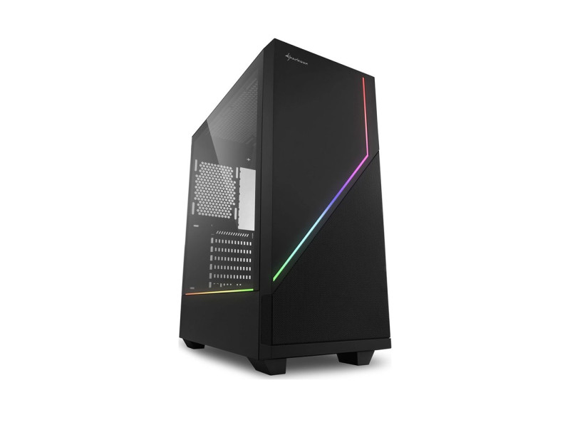 Sharkoon RGB Flow Gaming Midi Tower Computer Case Black (20930144) (SHR20930144)