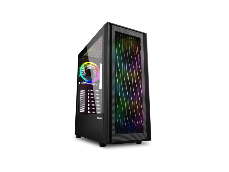 Sharkoon RGB Wave Gaming Full Tower PC Case Black (39838340) (SHR39838340)