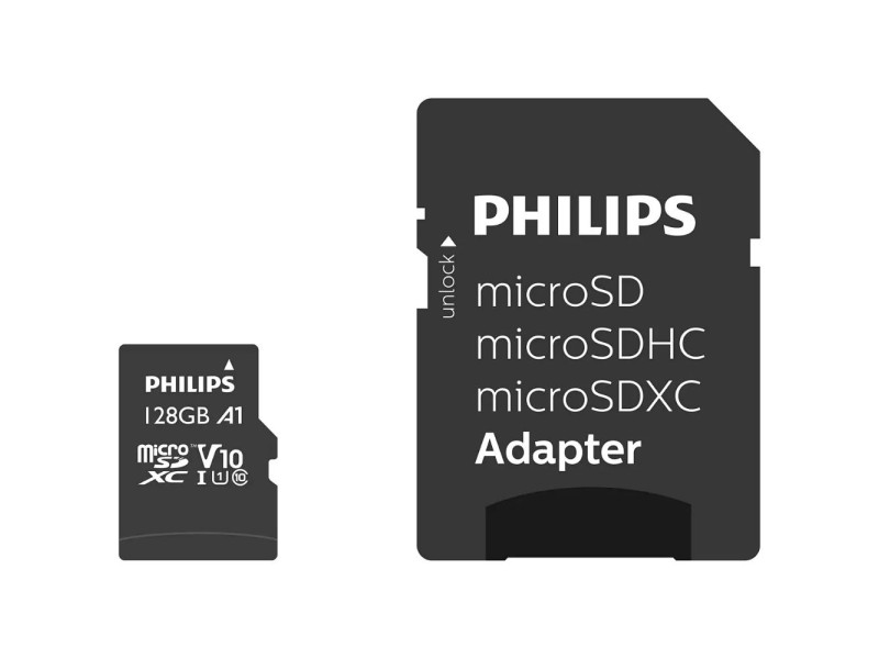 Philips microSDXC 128GB Class 10 U1 UHS-I με αντάπτορα (FM12MP45B/00) (PHIFM12MP45B-00)