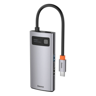 Baseus Hub 4in1Metal Gleam Series, USB-C to USB 3.0 + USB 2.0 + HDMI + USB-C  (CAHUB-CY0G) (BASCAHUB-CY0G) Baseus Hub 4in1Metal Gleam Series, USB-C to USB 3.0 + USB 2.0 + HDMI + USB-C  (CAHUB-CY0G) (BASCAHUB-CY0G)