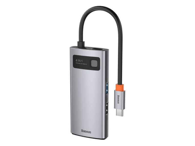 Baseus Hub 4in1Metal Gleam Series, USB-C to USB 3.0 + USB 2.0 + HDMI + USB-C  (CAHUB-CY0G) (BASCAHUB-CY0G) Baseus Hub 4in1Metal Gleam Series, USB-C to USB 3.0 + USB 2.0 + HDMI + USB-C  (CAHUB-CY0G) (BASCAHUB-CY0G)