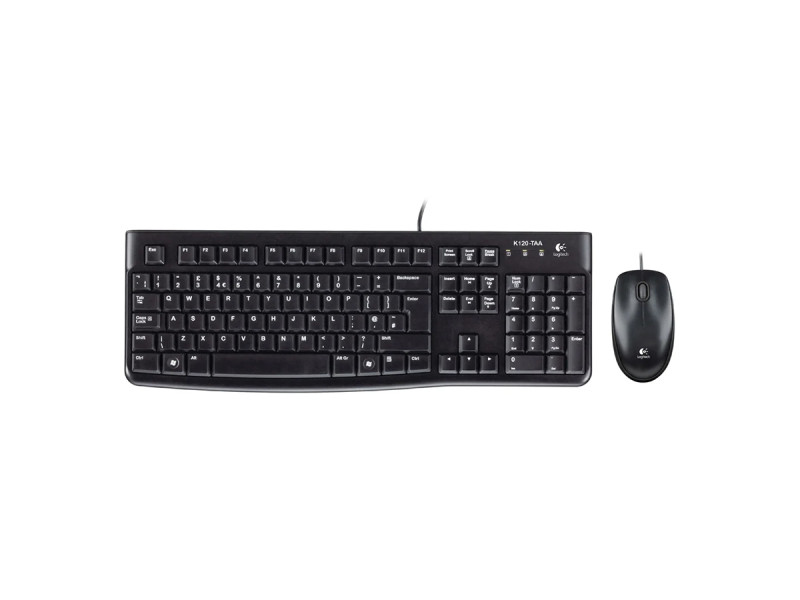 Logitech MK120 Desktop Combo US (Black, Wired) (LOGMK120US)