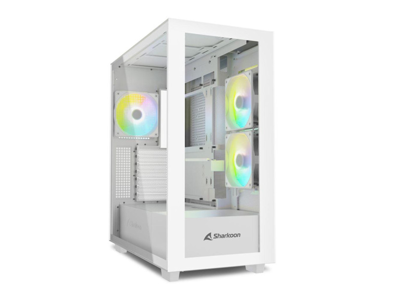 Sharkoon Rebel C60 RGB Gaming Midi Tower Κουτί Υπολογιστή με Πλαϊνό Παράθυρο Λευκό (REBC60RGBWH) (SHRREBC60RGBWH)