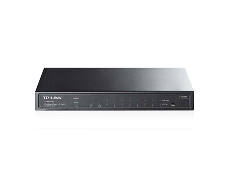 TP-Link JetStream 8-Port Gigabit Smart PoE+ Switch with 2 SFP Slots V5 (SG2210P) (TPTL-SG2210P)