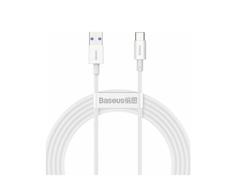 Baseus Superior USB 2.0 Cable USB-C male - USB-A male Λευκό 2m (CATYS-A02) (BASCATYSA02)