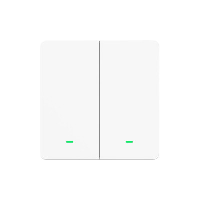 Gosund SW9 Χωνευτός Διακόπτης Τοίχου Wi-Fi για Έλεγχο Φωτισμού με Πλαίσιο και Δύο Πλήκτρα Λευκός (SW9) (GOSSW9)