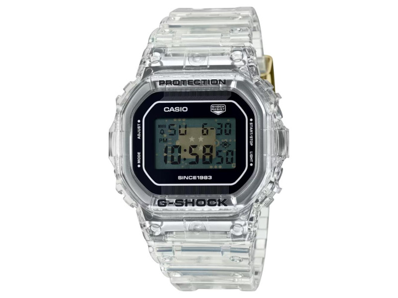 Casio Collection Ρολόι Μπαταρίας με Λευκό Καουτσούκ Λουράκι (DW-5040RX-7ER) (CASDW-5040RX-7ER)