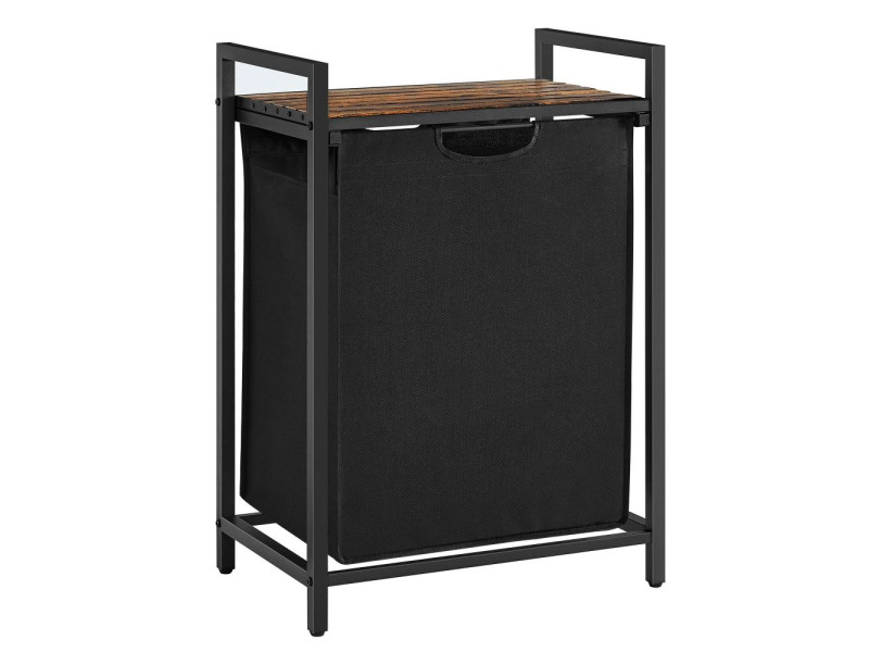 Vasagle Καλάθι Απλύτων Μεταλλικό 50x33x72cm Μαύρο (BLH101B01) (VASBLH101B01)