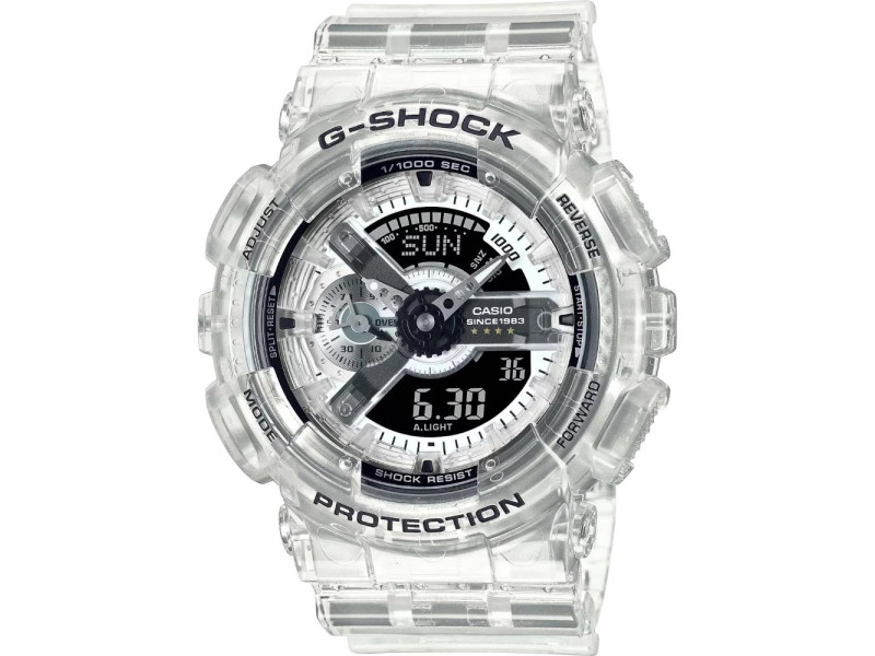 Casio Αναλογικό/Ψηφιακό Ρολόι Μπαταρίας με Λευκό Καουτσούκ Λουράκι (GA-114RX-7AER) (CASGA114RX7AER)