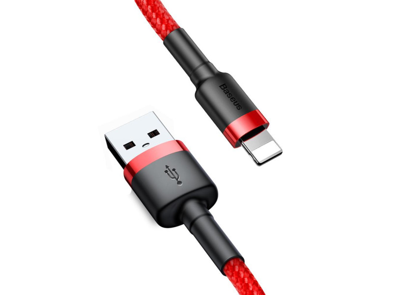 Baseus Cafule Braided USB to Lightning Cable Κόκκινο 3m  (CALKLF-R09) (BASCALKLF-R09)
