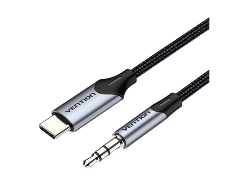 VENTION Type-C Male to 3.5mm Male Cable 1.5M Gray Aluminum Alloy Type (BGKHG) (VENBGKHG)