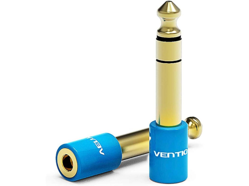 VENTION 6.5mm Male to 3.5mm Female Audio Adapter Blue (VAB-S01-L) (VENVAB-S01-L)