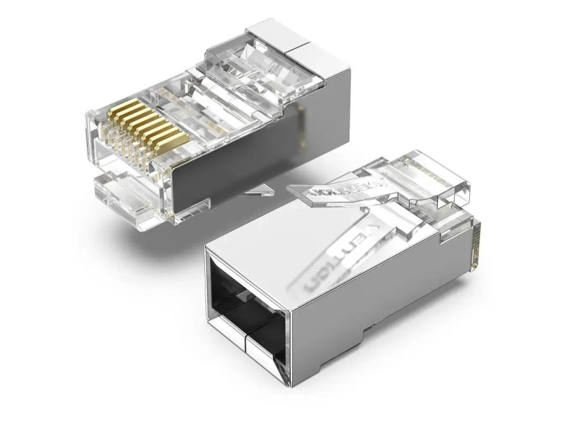 VENTION Cat.6 FTP RJ45 Modular Plug Transparent Metal Type 50-Pack (IDCR0-50) (VENIDCR0-50)