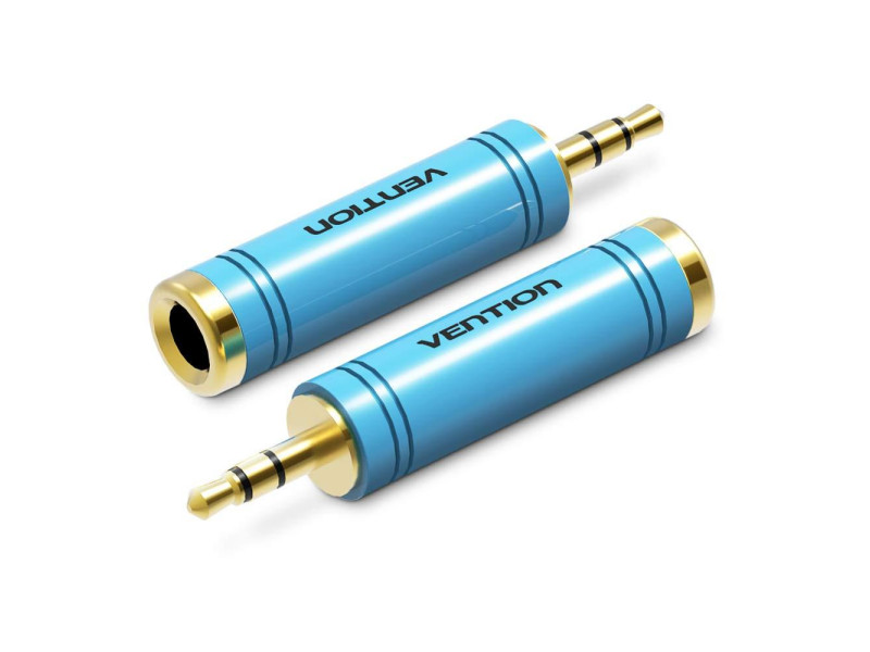 VENTION 3.5mm Male to 6.5mm Female Audio Adapter Blue Metal Type (VAB-S04-L) (VENVAB-S04-L)