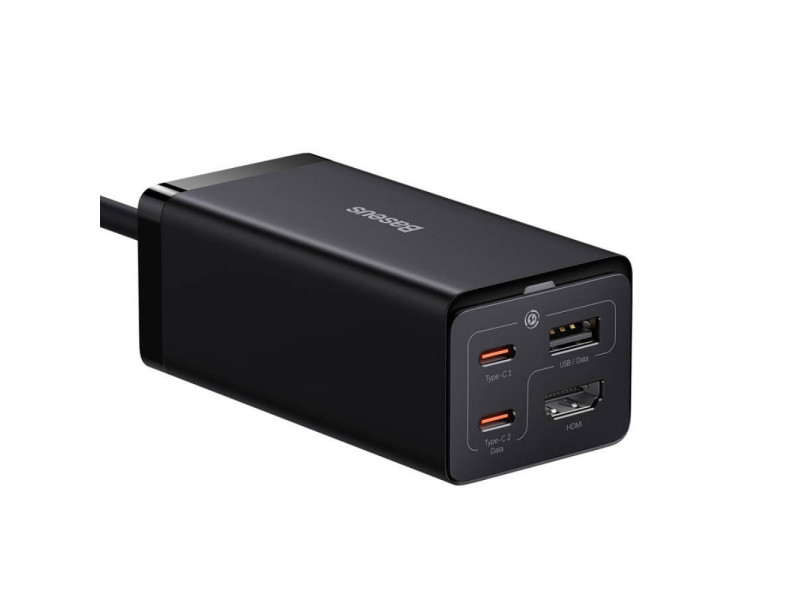 Baseus Φορτιστής Χωρίς Καλώδιο με 2 Θύρες USB-C 67W Power Delivery Μαύρος GaN5 Pro (CCGP110201) (BASCCGP110201)