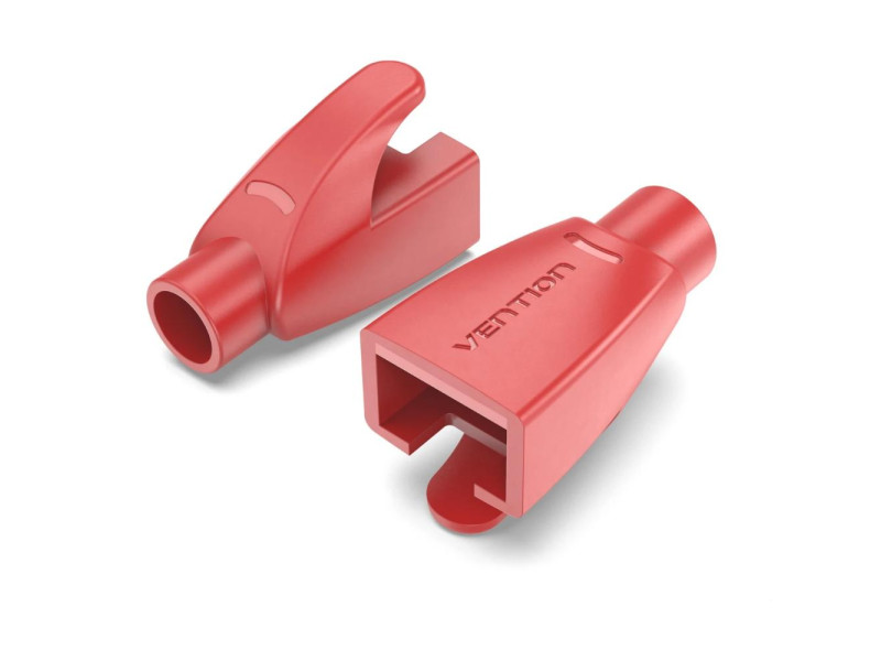 VENTION RJ45 Strain Relief Boots Red PVC Type 100-Pack (IODR0-100) (VENIODR0-100)