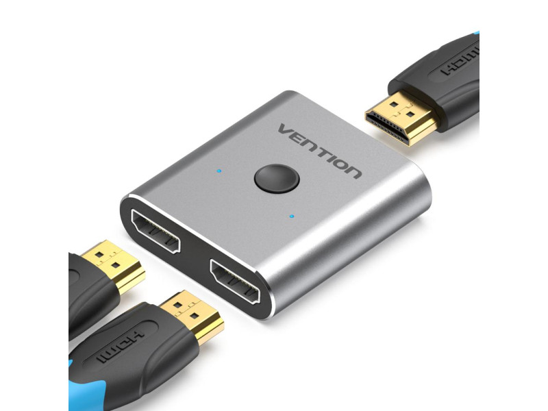 VENTION 2-Port HDMI Bi-Direction Switcher Silver (AFUH0) (VENAFUH0)