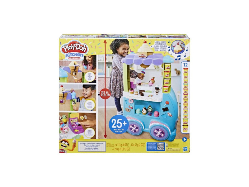 Hasbro Play-Doh Πλαστελίνη - Παιχνίδι Ice Cream Truck για 3+ Ετών, 12τμχ (F10395) (HASF10395)