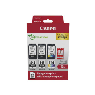 Canon Μελάνι Inkjet PG-545XLx2/CL-546XL Ph. Value Pack (8286B015) (CANCL-546XLPVP) *