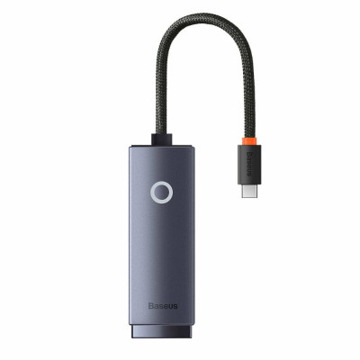 Baseus Network adapter Lite Series USB-C to RJ45 (grey) (WKQX000313) (BASWKQX000313) Baseus Network adapter Lite Series USB-C to RJ45 (grey) (WKQX000313) (BASWKQX000313)