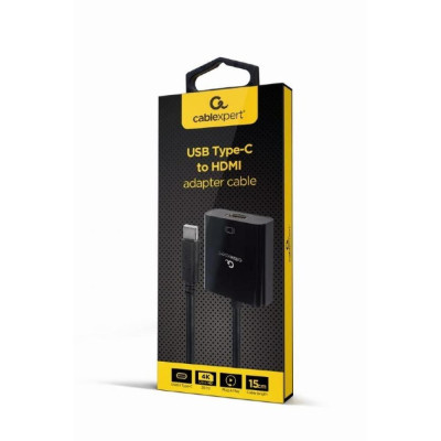 Cablexpert Adapter USB-C To HDMI F Black 4k30hz 15cm (A-CM-HDMIF-03) (GEMA-CM-HDMIF-03) Cablexpert Adapter USB-C To HDMI F Black 4k30hz 15cm (A-CM-HDMIF-03) (GEMA-CM-HDMIF-03)
