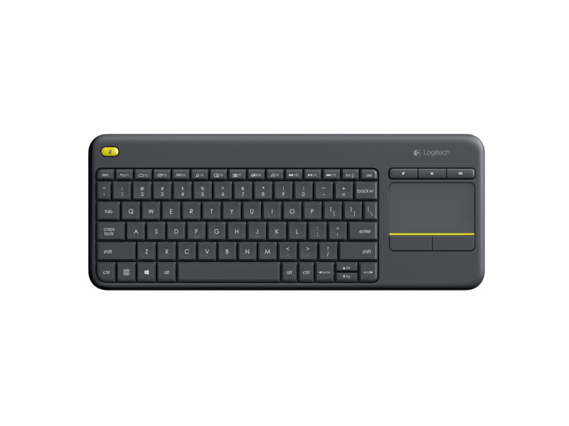 Logitech K400 Plus Ασύρματο Πληκτρολόγιο με Touchpad Αγγλικό US Black (920-007145) (LOGK400)