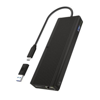 RaidSonic ICY BOX USB-C Docking Station με HDMI/DisplayPort 4K PD Ethernet και σύνδεση 2 Οθονών Μαύρο (IB-DK4080AC) (RSCIB-DK4080AC) RaidSonic ICY BOX USB-C Docking Station με HDMI/DisplayPort 4K PD Ethernet και σύνδεση 2 Οθονών Μαύρο (IB-DK4080AC) (RSCIB-DK4080AC)