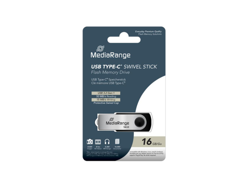 MediaRange USB 3.2 Gen1 Type-C® flash drive 16GB (MR1951)