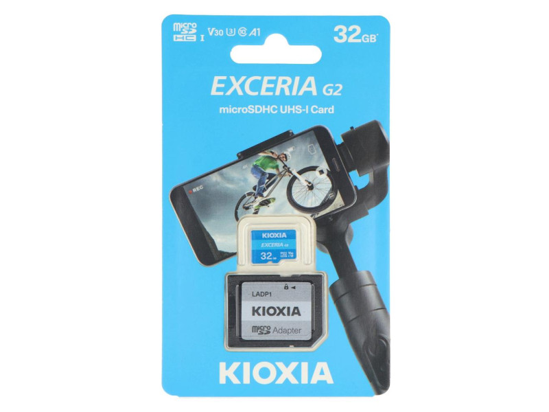 Kioxia Exceria microSDHC 32GB Class 10 U1 UHS-I με αντάπτορα (LMEX1L032GG2) (KIOLMEX1L032GG2)