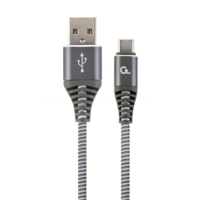 Cablexpert Cc- USB2b-amcm-2m-wb2 Premium USB-C 2.0 Cable (Am/cm) Metal Plugs, Braid, 2m, Gray/white (CC-USB2B-AMCM-2M-WB2) (GEMCC-USB2B-AMCM-2M-WB2) Cablexpert Cc- USB2b-amcm-2m-wb2 Premium USB-C 2.0 Cable (Am/cm) Metal Plugs, Braid, 2m, Gray/white (CC-USB2B-AMCM-2M-WB2) (GEMCC-USB2B-AMCM-2M-WB2)