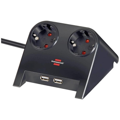 Brennenstuhl Desktop-Power USB-Charger with 2x USB-2.0 charger 2100mA 2-way socket, black polished 1.8m H05VV-F 3G1.5 (1153500222) (BNN1153500222) Brennenstuhl Desktop-Power USB-Charger with 2x USB-2.0 charger 2100mA 2-way socket, black polished 1.8m H05VV-F 3G1.5 (1153500222) (BNN1153500222)
