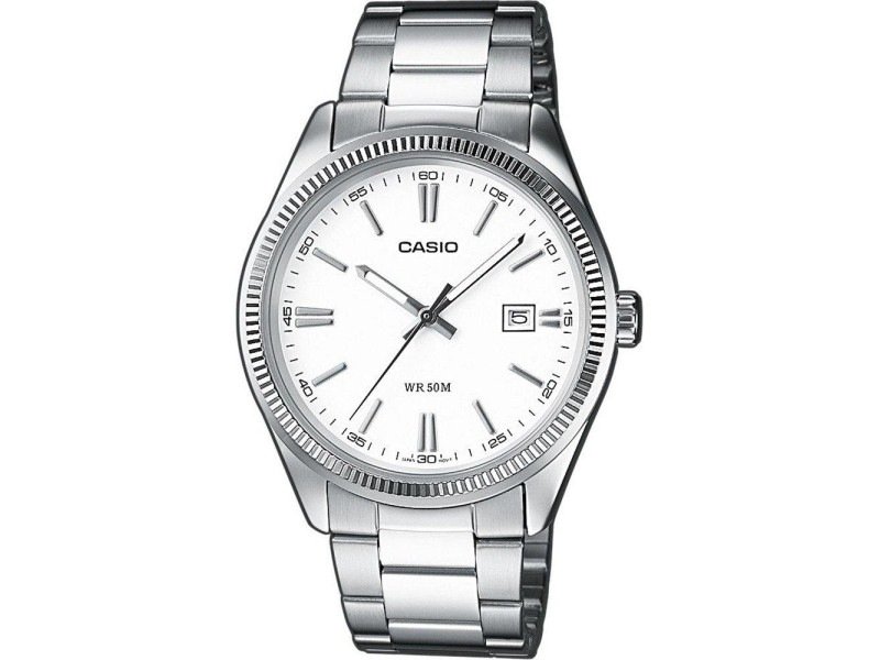 Casio Stainless Steel Ρολόι Μπαταρίας με Ασημί Μεταλλικό Μπρασελέ (MTP-1302PD-7A1VEF) (CASMTP-1302PD-7A1VEF)