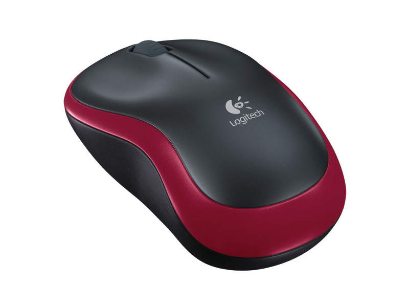 Logitech M185 Optical Mouse (Red, Wireless) (LOGM185BLKRED)