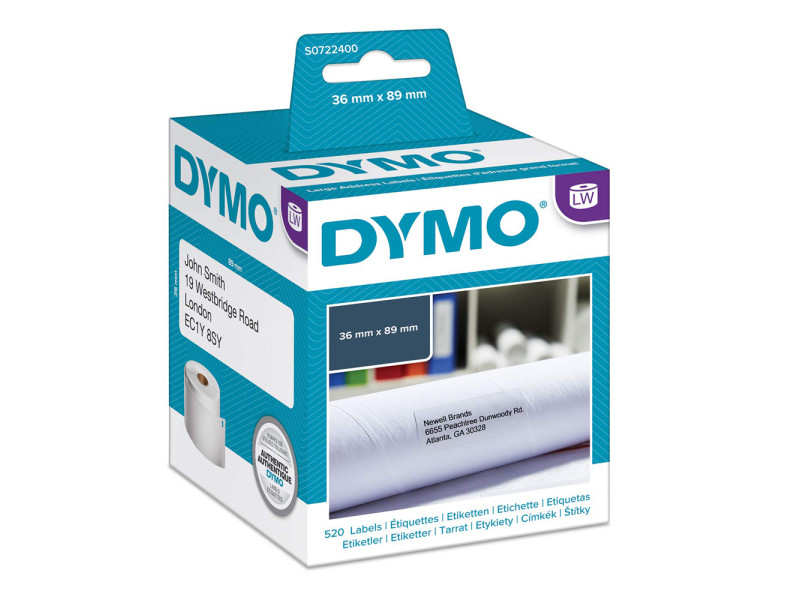 Χάρτινη Ετικέτα DYMO 99012 89x36mm (Λευκή) (2 Ρολά) (DYM99012)