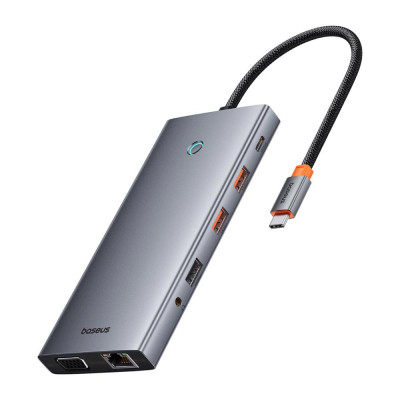 Baseus Hub 13in1 PortalJoy USB-C to HDMI+DP+VGA+C+USB+PD+RJ45+SD/TF+3.5mm grey (B00053002811-01) (BASB00053002811-01) Baseus Hub 13in1 PortalJoy USB-C to HDMI+DP+VGA+C+USB+PD+RJ45+SD/TF+3.5mm grey (B00053002811-01) (BASB00053002811-01)