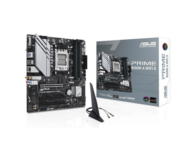 ASUS PRIME B650M-A WIFI II AMD B650 Socket AM5 micro ATX (90MB1EG0-M0EAY0) (ASU90MB1EG0-M0EAY0)