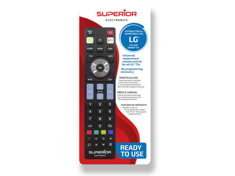 Superior Τηλεχειριστήριο Αντικατάστασης για LG Smart Black - Plug & Play (SUPTRB007) (SPRSUPTRB007)