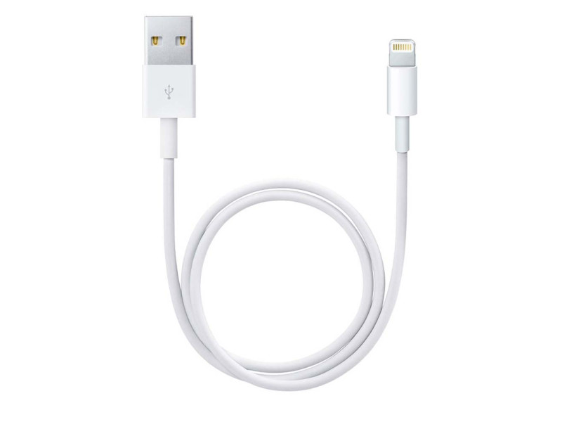 Apple Καλώδιο Σύνδεσης Lightining-USB Λευκό 1m (MD818ZM/A) (APPMD818ZM/A)
