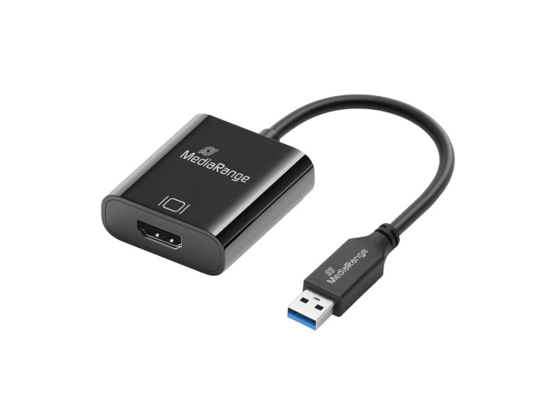 MediaRange USB-A to HDMI Audio and Video Converter, 20cm, Black (MRCS232)