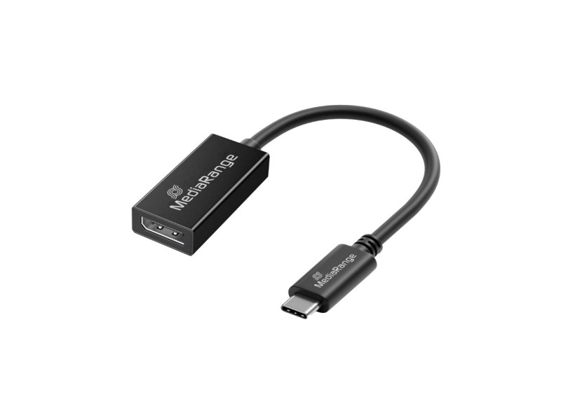 MediaRange USB Type-C® to DisplayPort Audio and Video Converter, 20cm, Black (MRCS235)