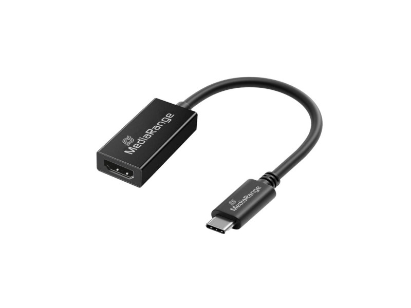 MediaRange USB-C to HDMI Audio and Video Converter, 20cm, Black (MRCS234)