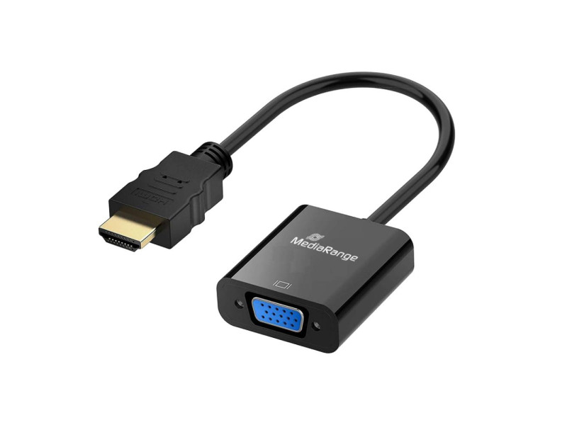 MediaRange HDMI to VGA (HD15) Video Converter, 20cm, Black (MRCS231)