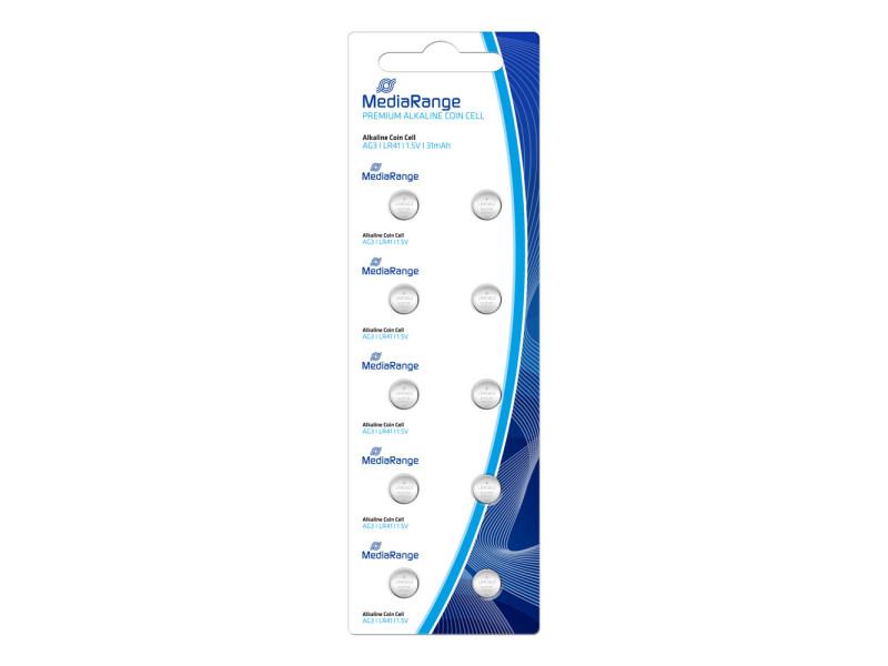 Αλκαλική Μπαταρία MediaRange Premium Coin Cells AG3 1.5V (LR41) (10 Pack) (MRBAT117)