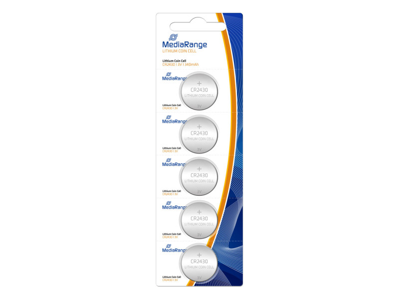 Μπαταρία Λιθίου MediaRange Coin Cells CR2430 3V (5 Pack) (MRBAT137)